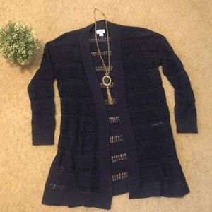 OLD NAVY Navy Blue Long Open Cardigan